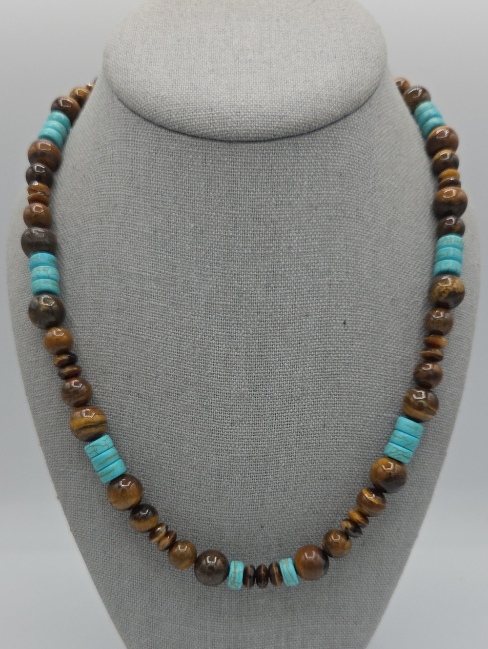 5 for $25! Handcrafted Turquoise Color Brown Beaded Necklace